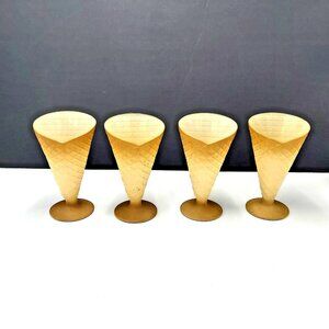 Bormioli Rocco Gelato  Dessert Biscotto Spray Waffle Cone Glasses-Made in Italy